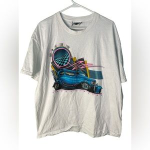 Vintage Andy's 1990 Retro Auto Cotton Tee Shirt Made in USA